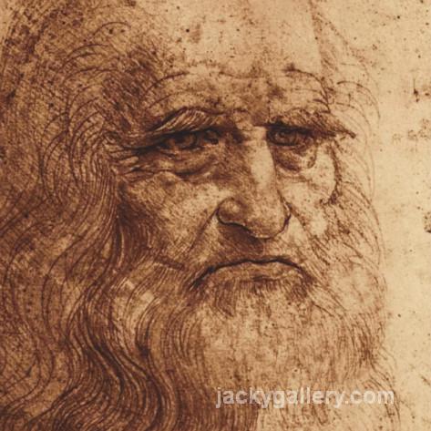 Self Portrait detail, Leonardo Da Vinci's high quality hand-painted oil painting reproduction